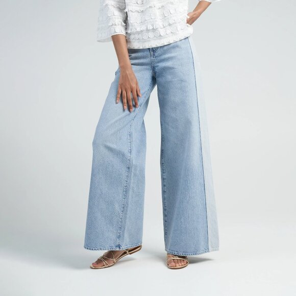 Daily Blue Easy Jeans Wide Leg Pacific Blue Wash Size 28 - Picture 1 of 13